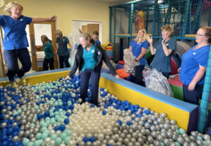 ballpit cleaning grant at uk hospice from hospice aid uk