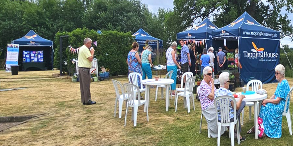 gazebos bought for tapping house hospice with a grant from hospice aid uk