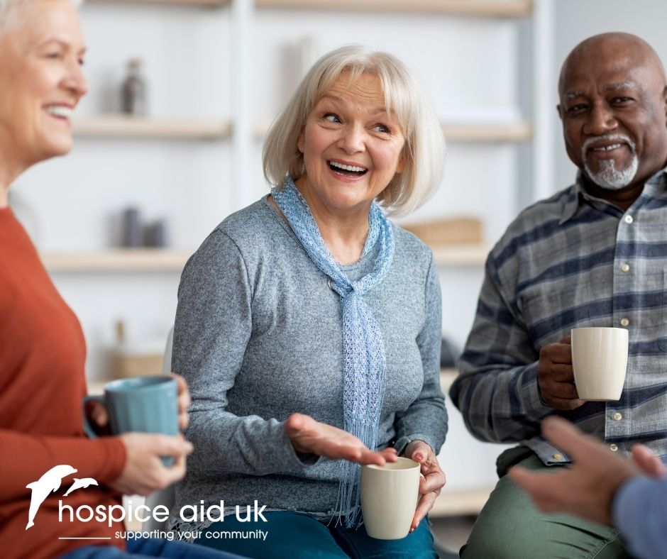 Group of carers have a cup of tea and a chat