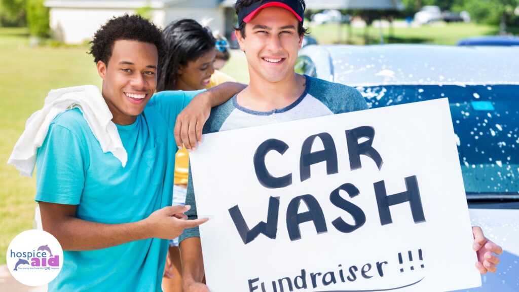 teenagers fundraising for charity